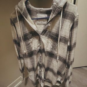 American Eagle flannel with hood. Size XS